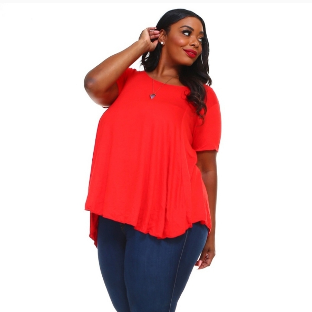 HP 3/29/20🎉🎉🎉🎉🥂 Red flowy tunic top 3x - Picture 5 of 5